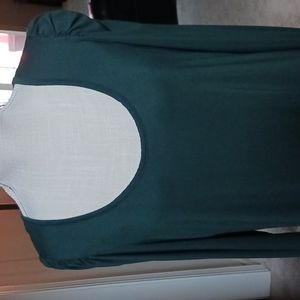 ASHLEY STEWART GREEN TUNIC SIZE 14/16